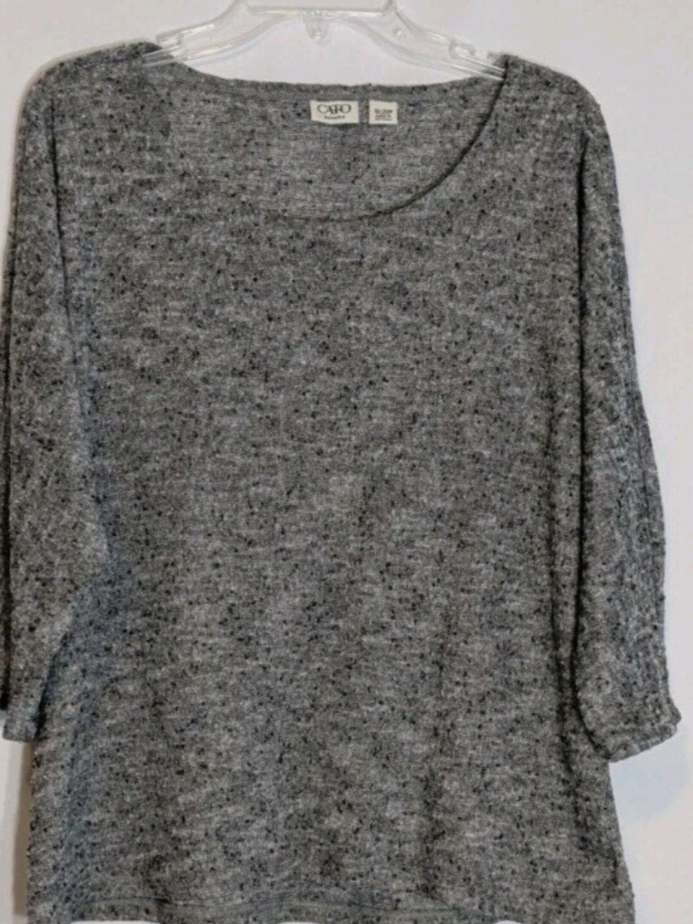 Cato Gray Knit Scoop Neck Top Size 18/20